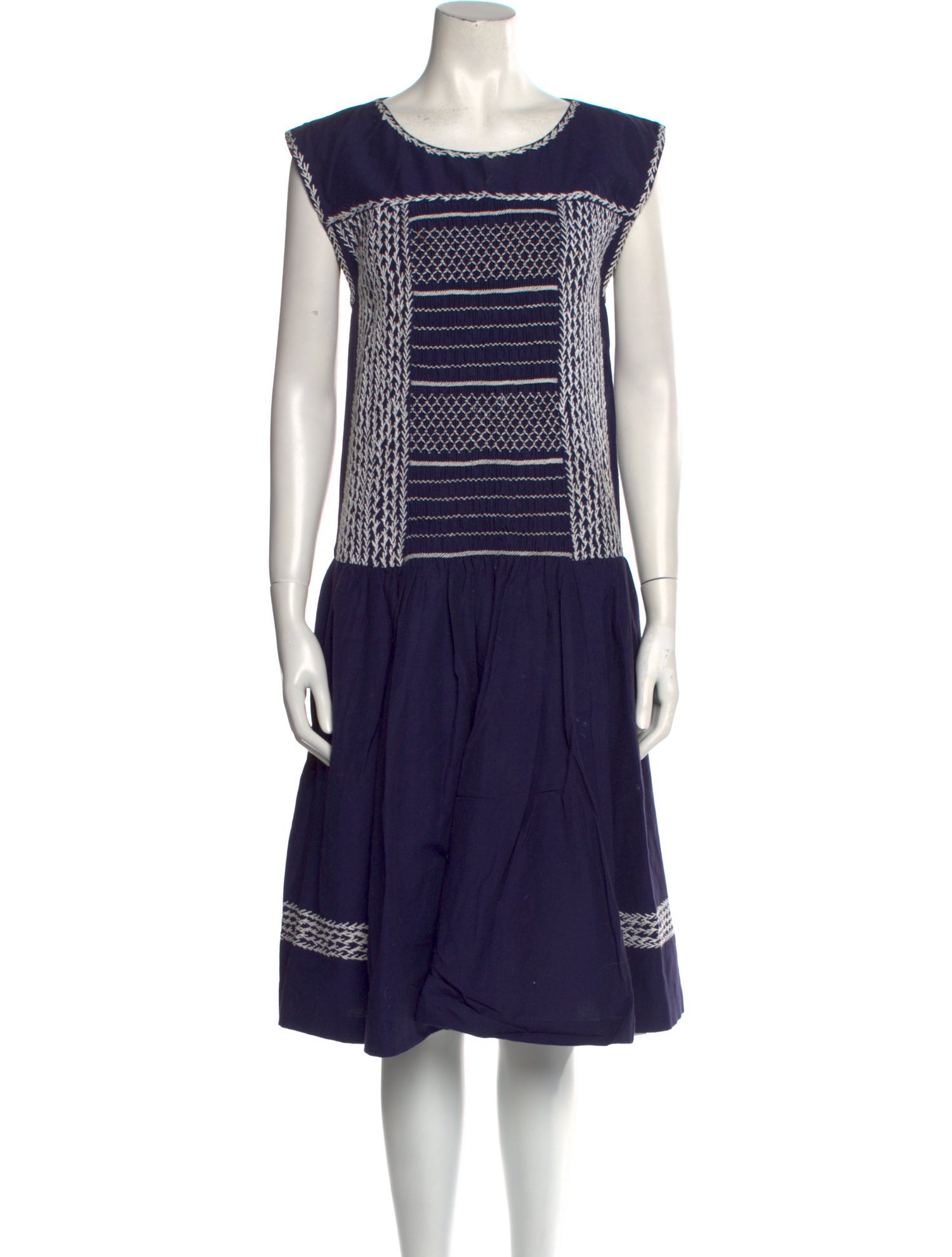 Suno Scoop Neck Midi Length Dress