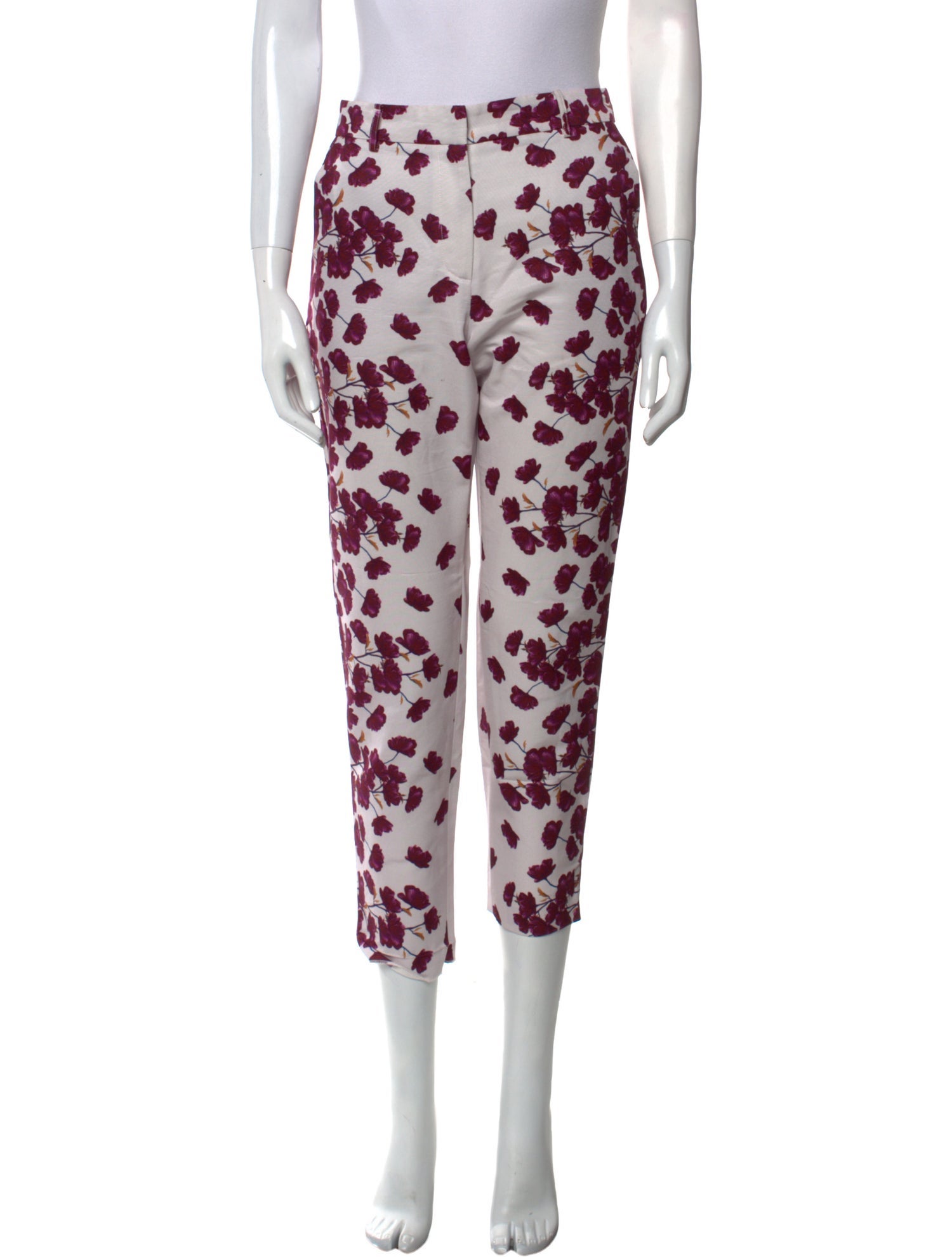Suno Floral Print Straight Leg Pants