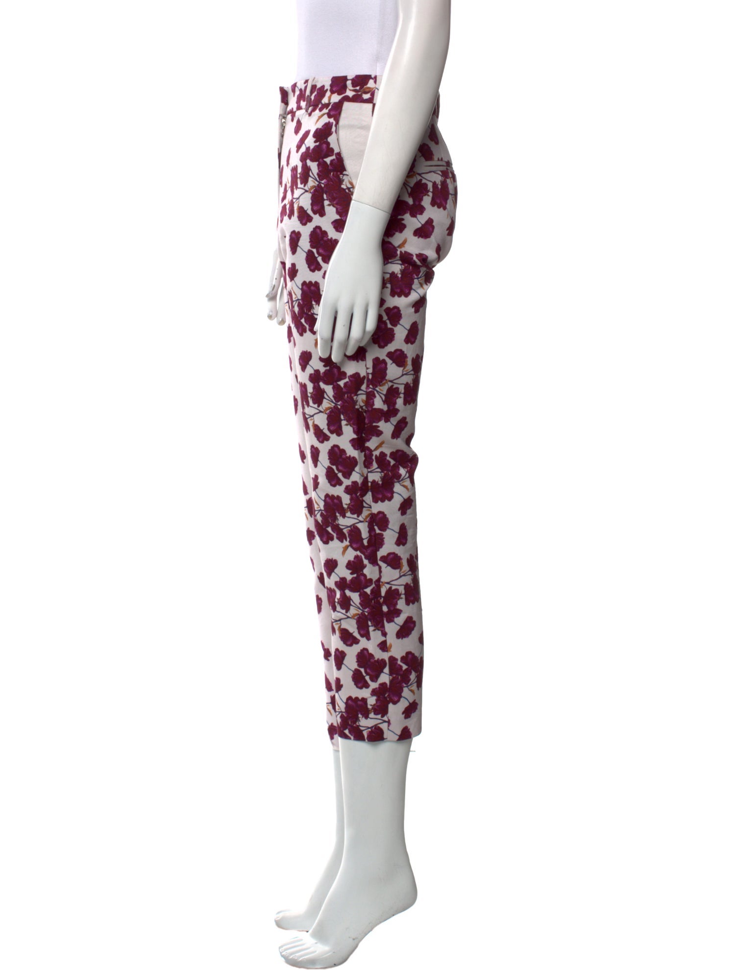 Suno Floral Print Straight Leg Pants