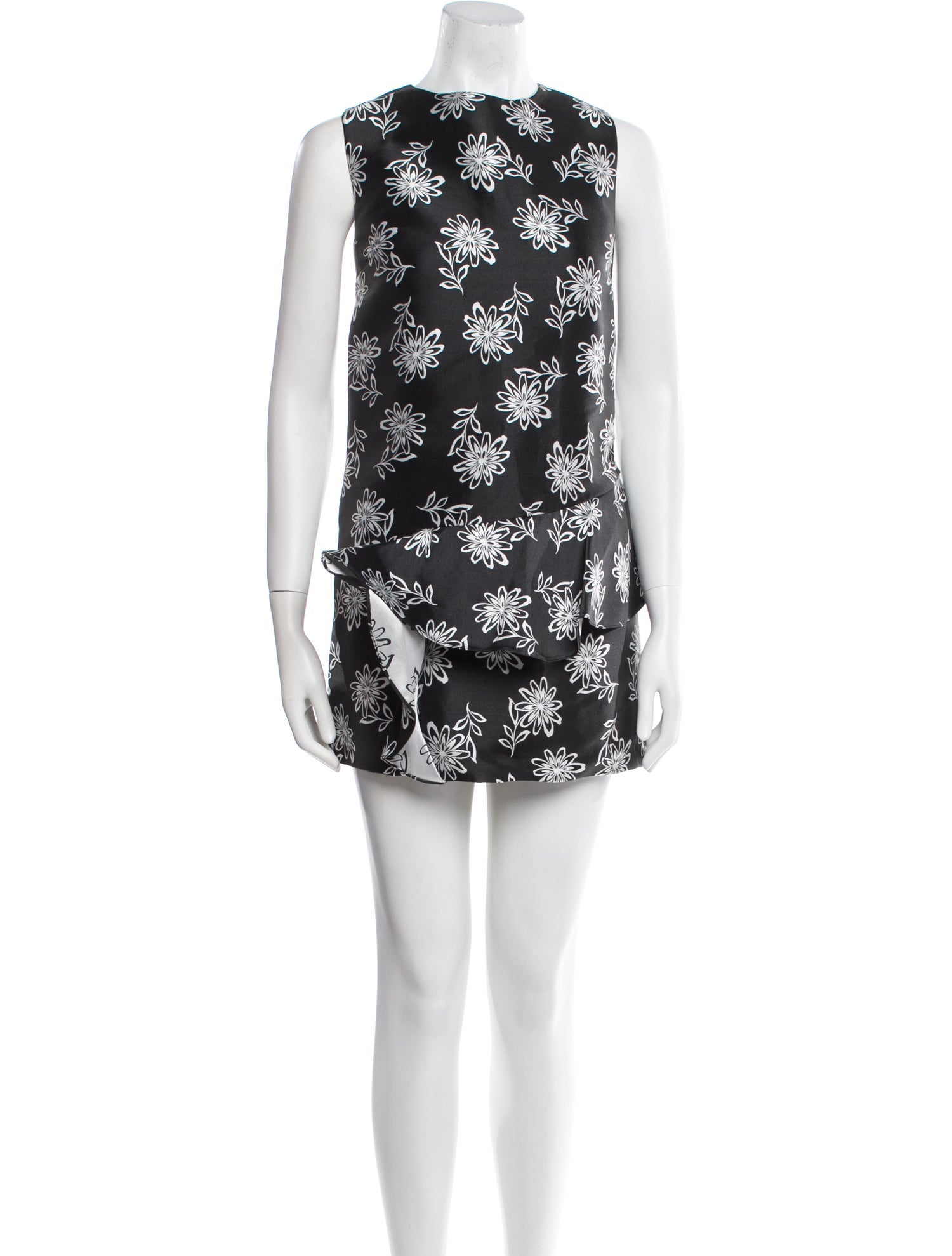 Suno Floral Print Mini Dress