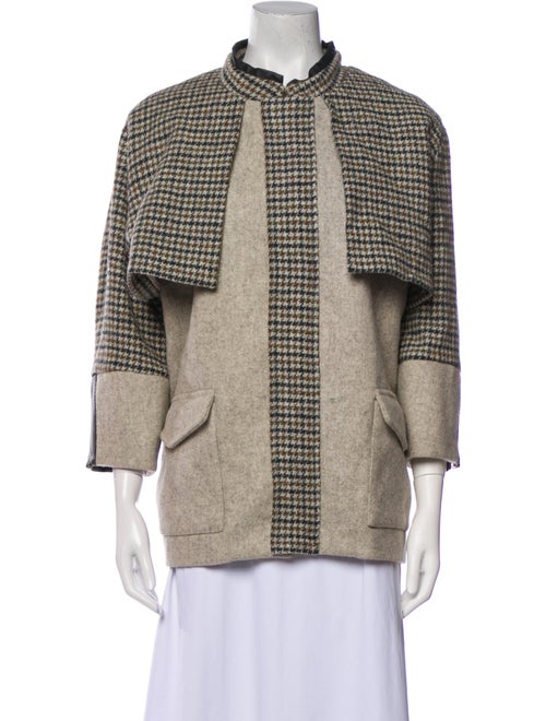 Suno Wool Houndstooth Print Jacket