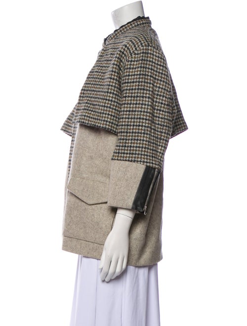 Suno Wool Houndstooth Print Jacket