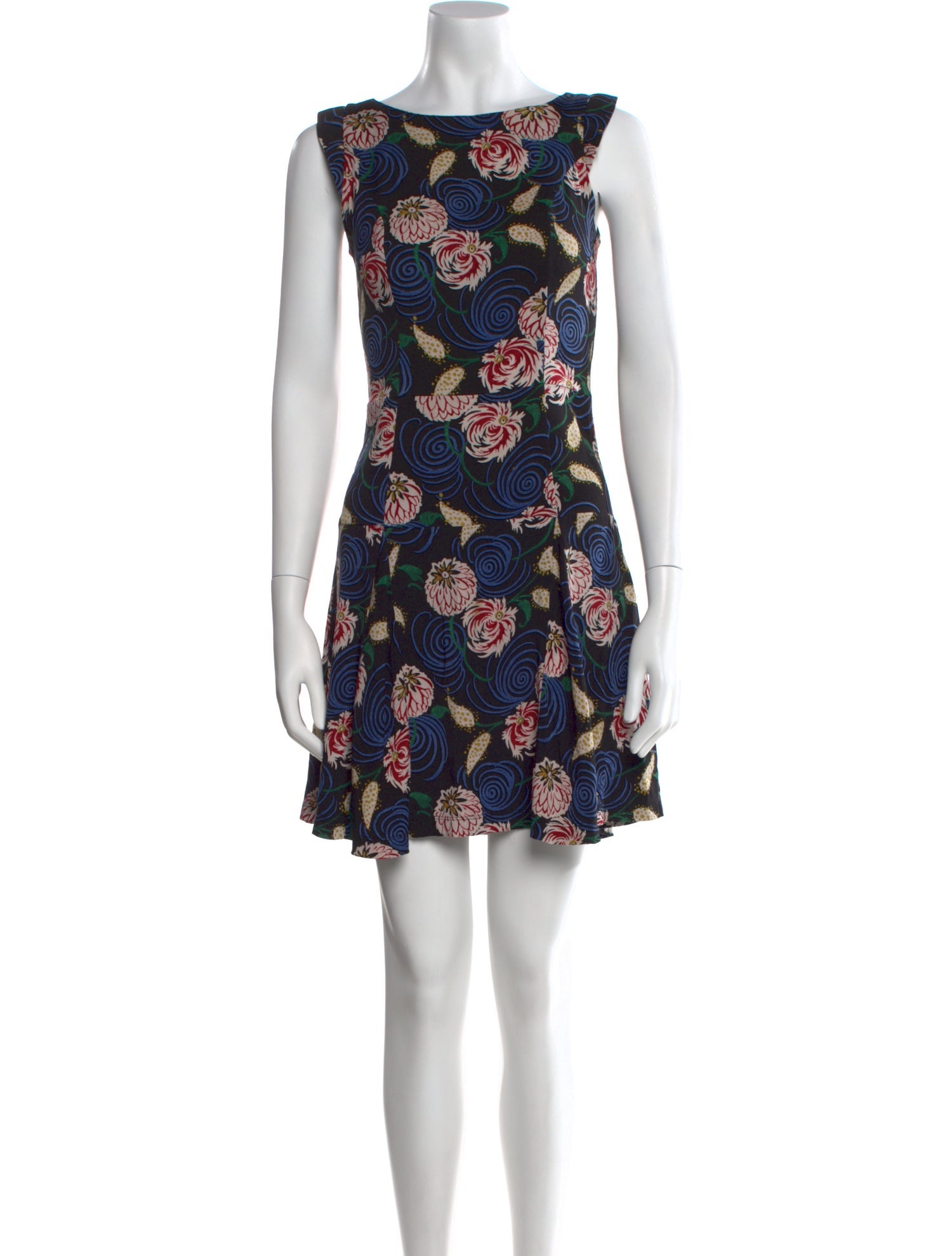 Suno Floral Print Mini Dress