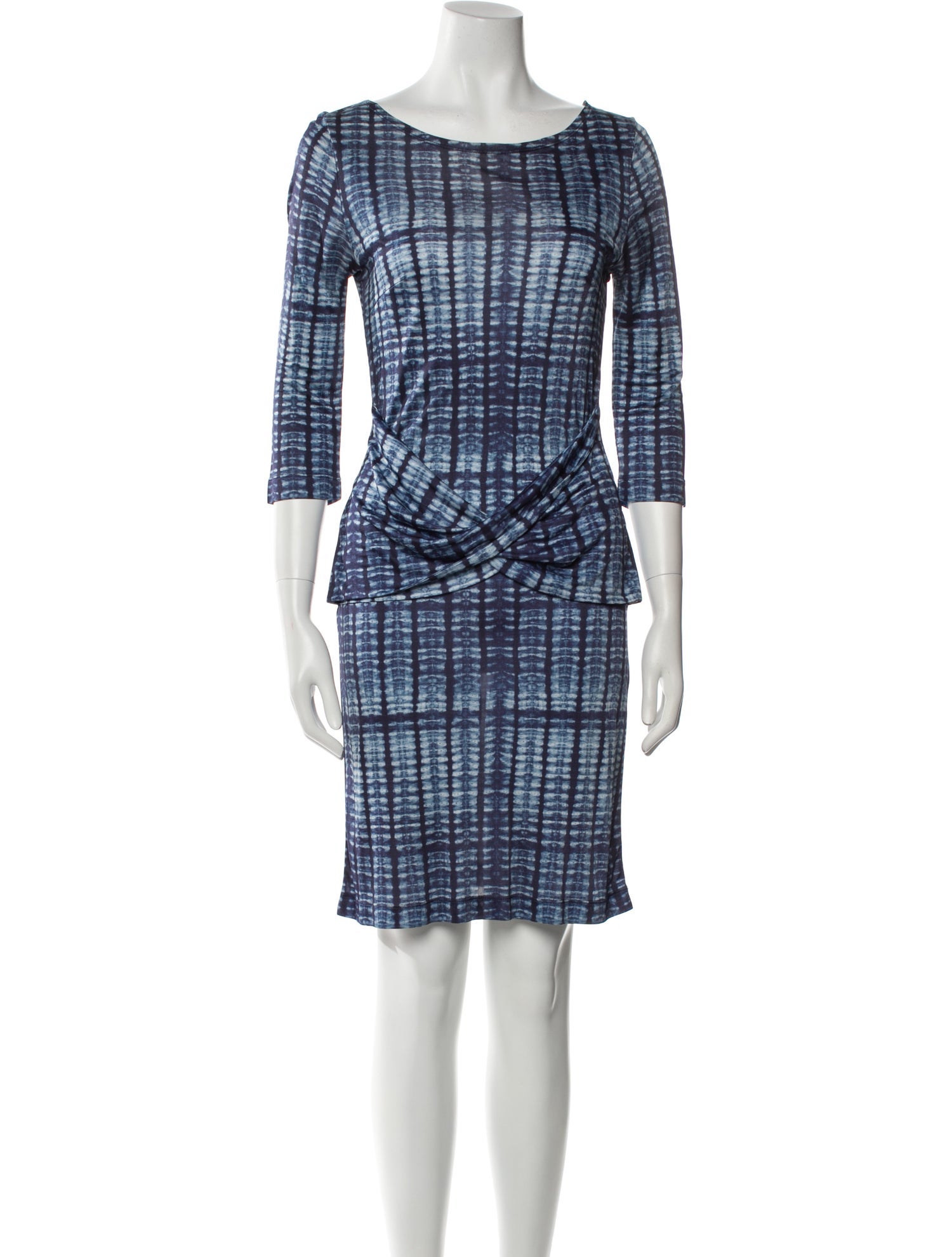 Suno Plaid Print Mini Dress