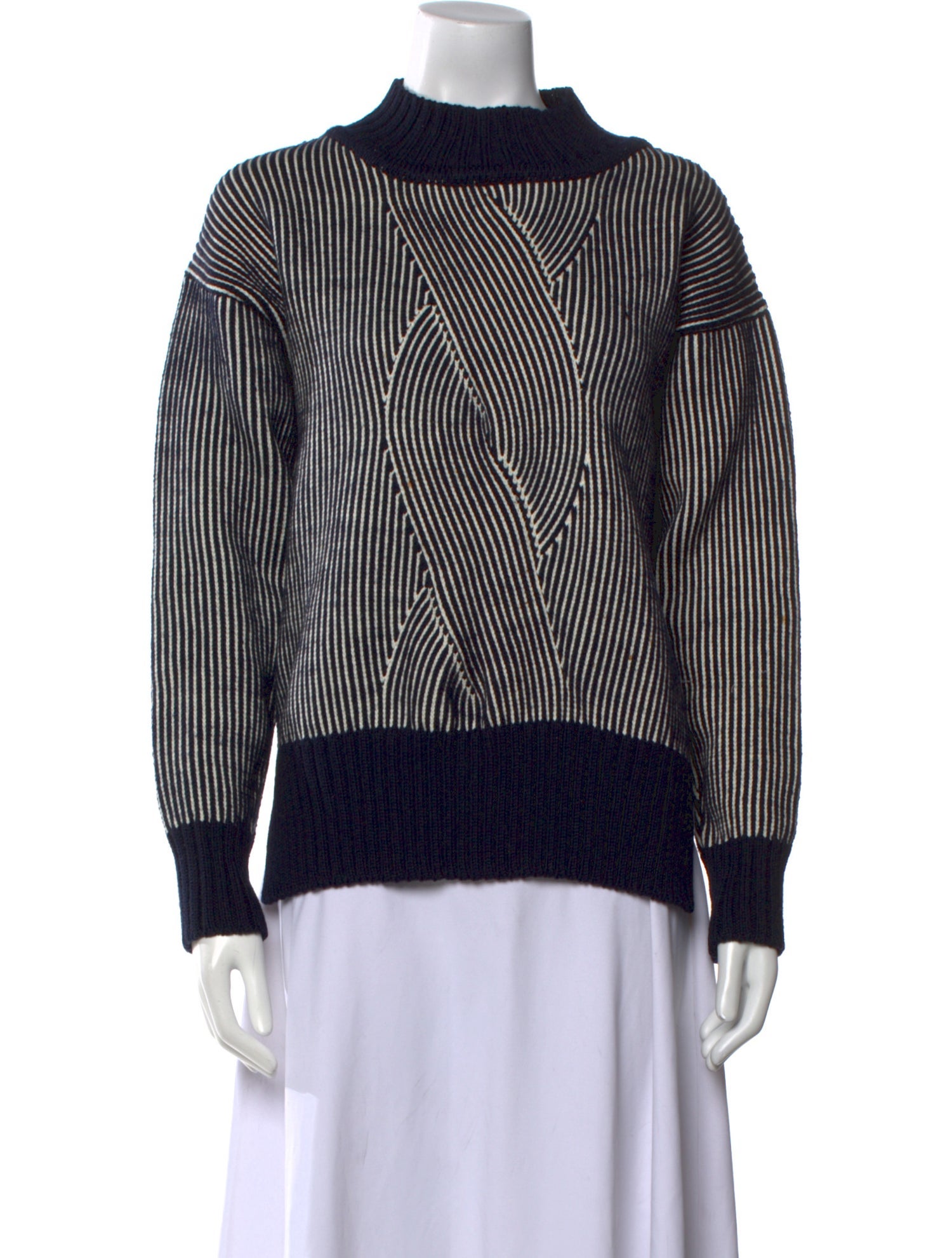Suno Striped Turtleneck Sweater