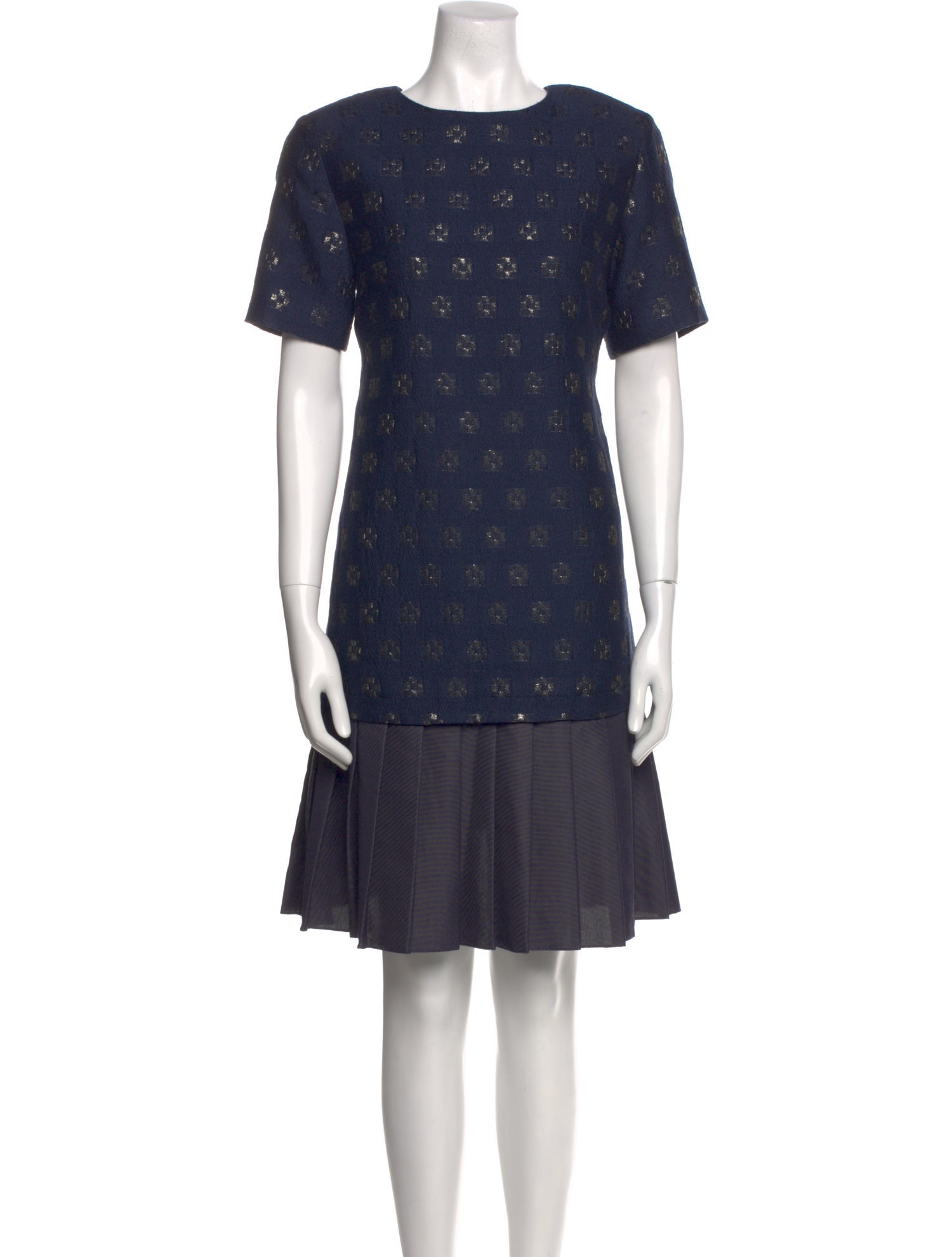 Suno Crew Neck Knee-Length Dress