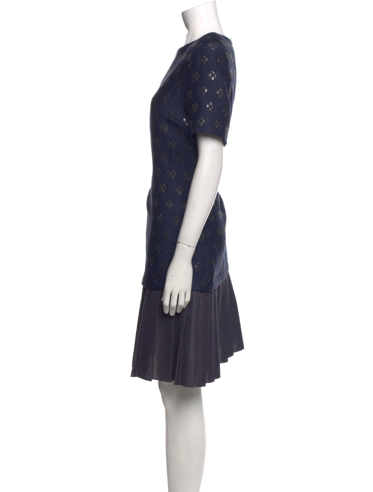 Suno Crew Neck Knee-Length Dress