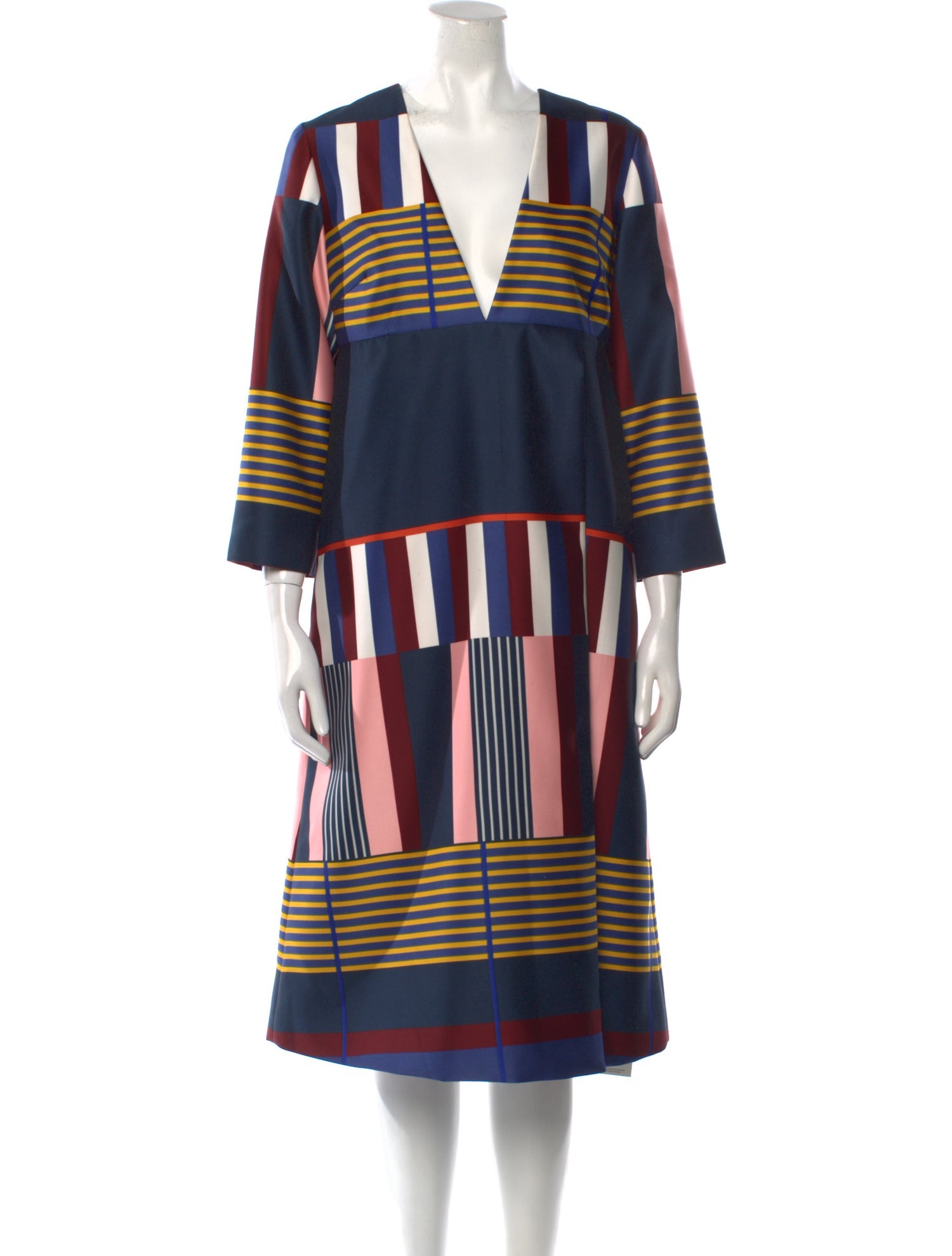 Suno Striped Midi Length Dress
