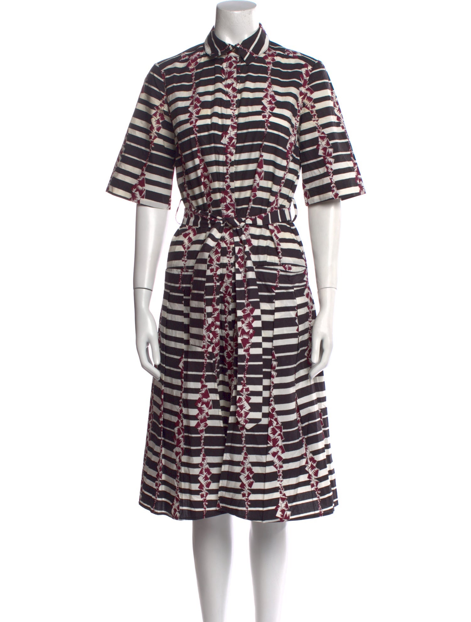 Suno Striped Midi Length Dress