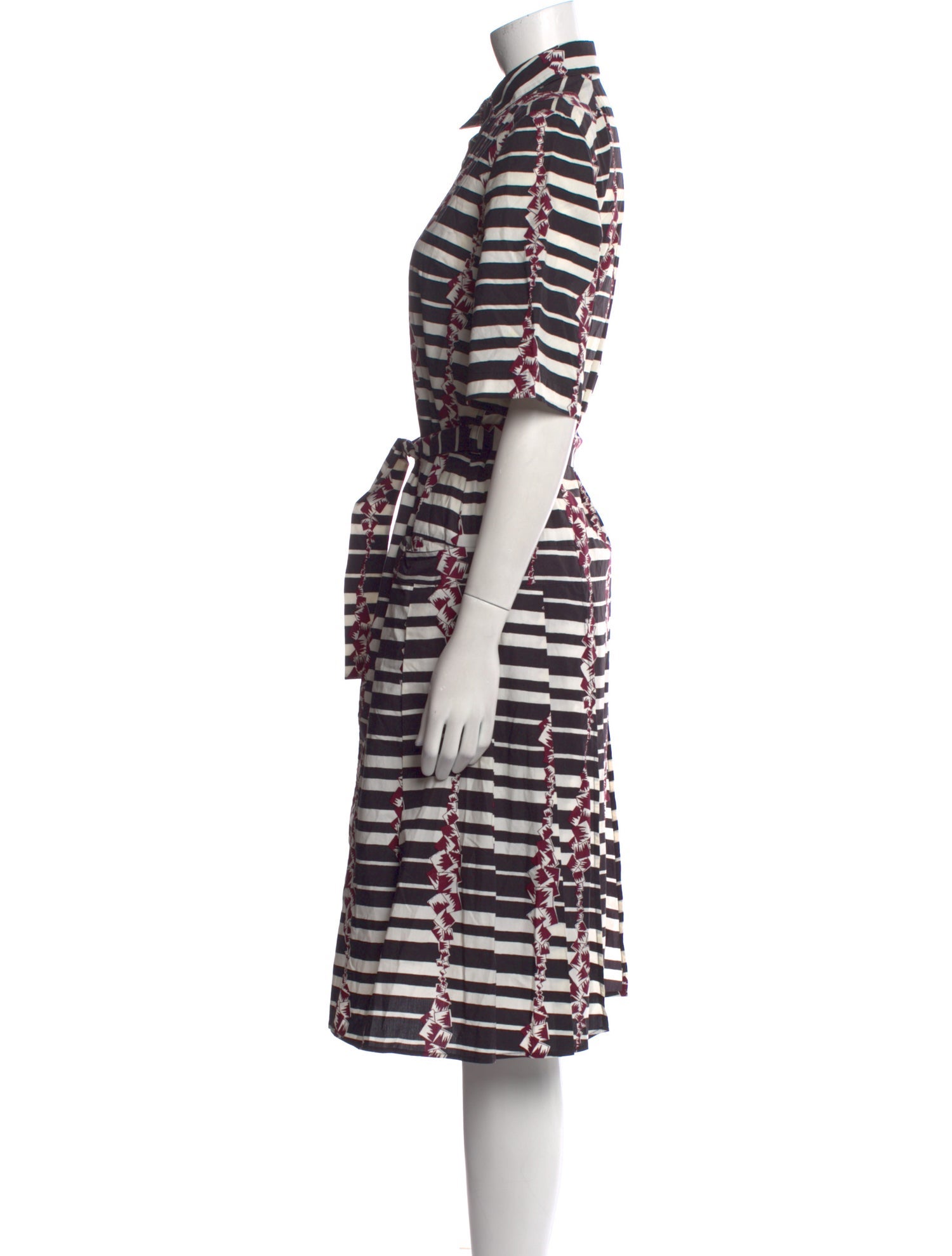 Suno Striped Midi Length Dress