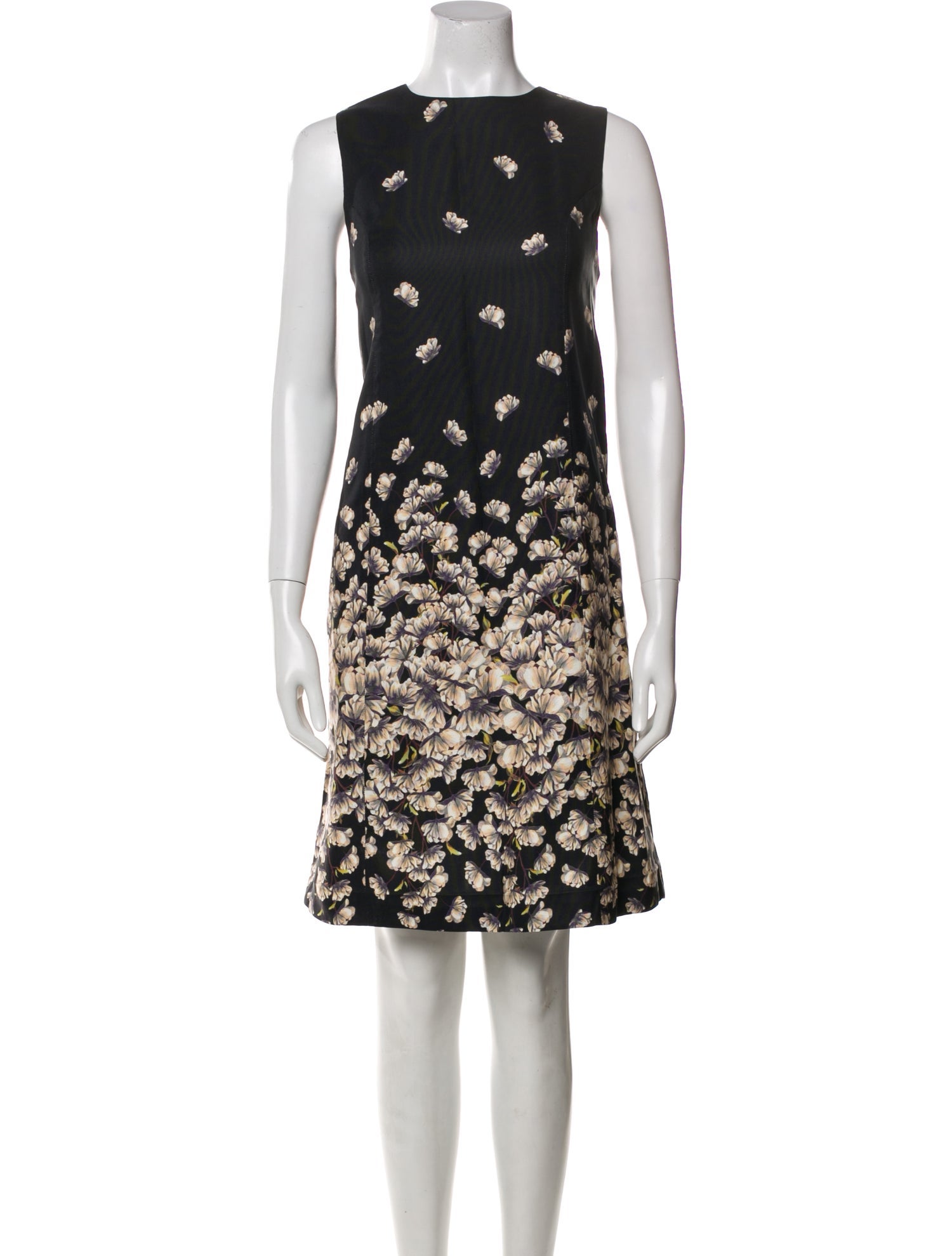 Suno Floral Print Knee-Length Dress