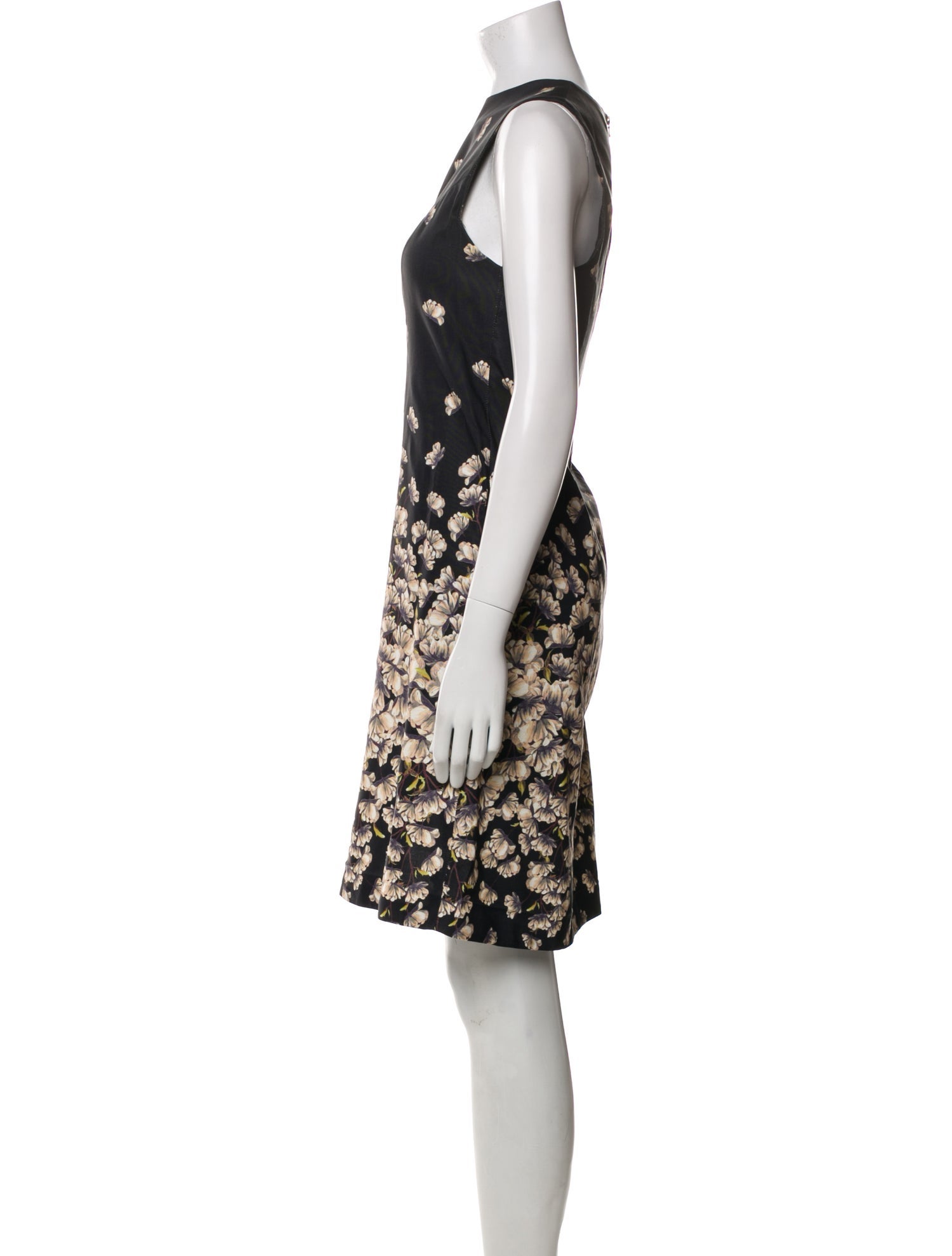Suno Floral Print Knee-Length Dress