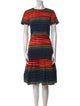 Suno Striped Knee-Length Dress