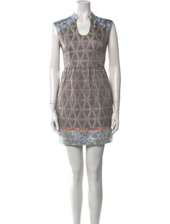 Suno Printed Mini Dress