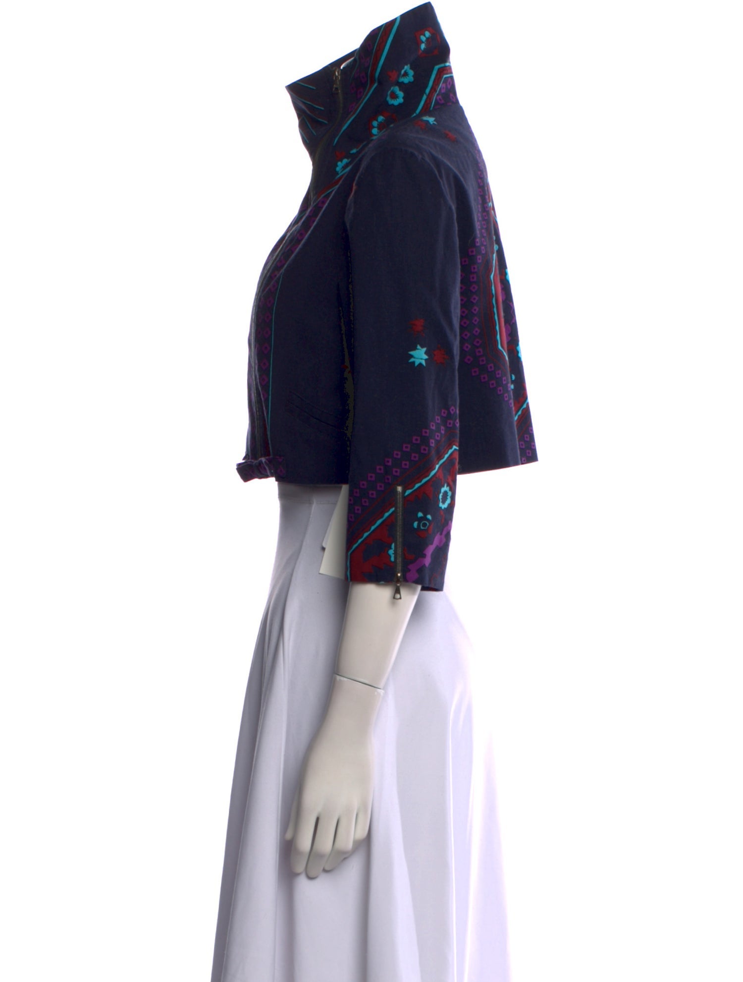 Suno Printed Turtleneck Sweater