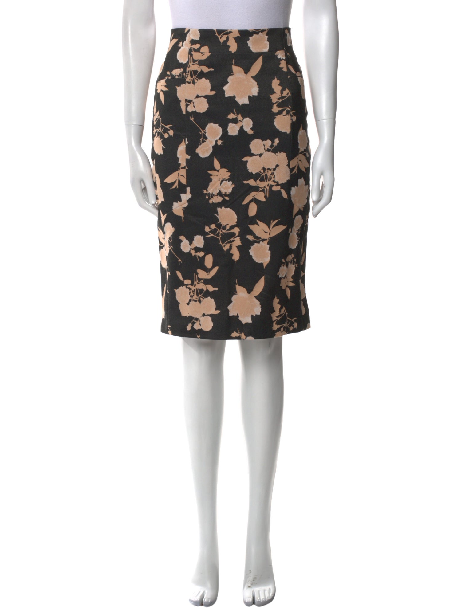 Suno Floral Print Knee-Length Skirt