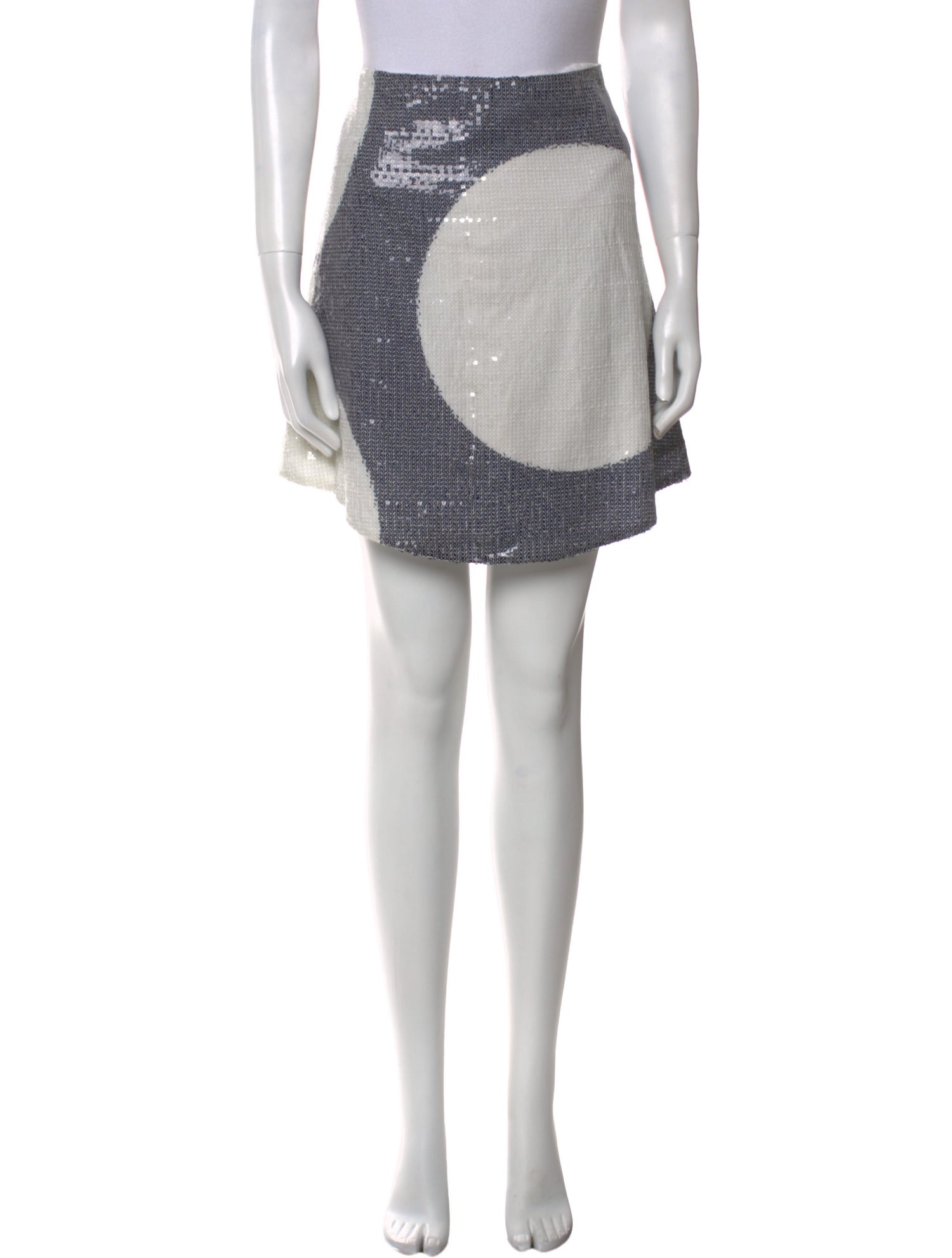 Suno Colorblock Pattern Mini Skirt