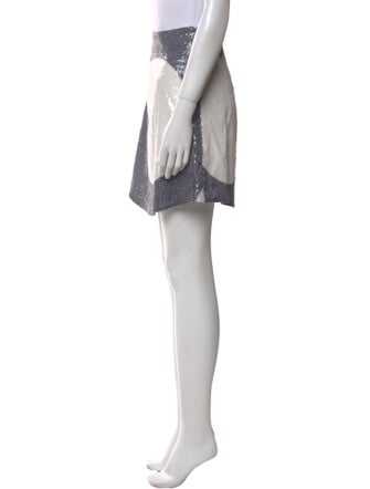 Suno Colorblock Pattern Mini Skirt