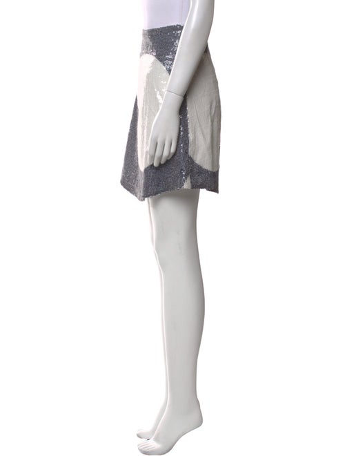 Suno Colorblock Pattern Mini Skirt