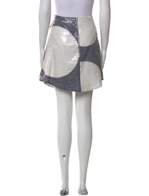 Suno Colorblock Pattern Mini Skirt