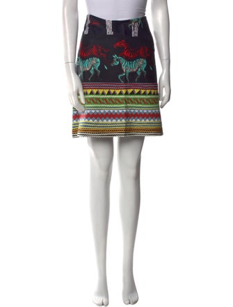 Suno Printed Mini Skirt