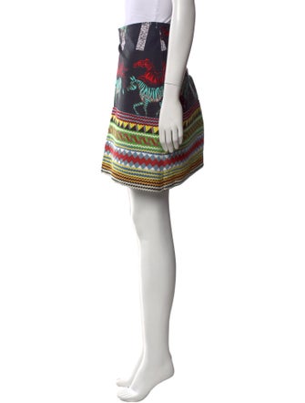 Suno Printed Mini Skirt