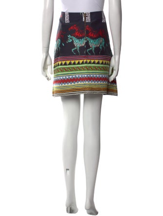 Suno Printed Mini Skirt