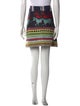 Suno Printed Mini Skirt