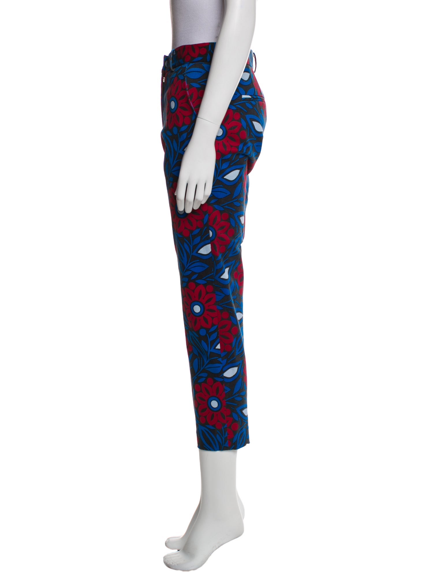 Suno Floral Print Straight Leg Pants