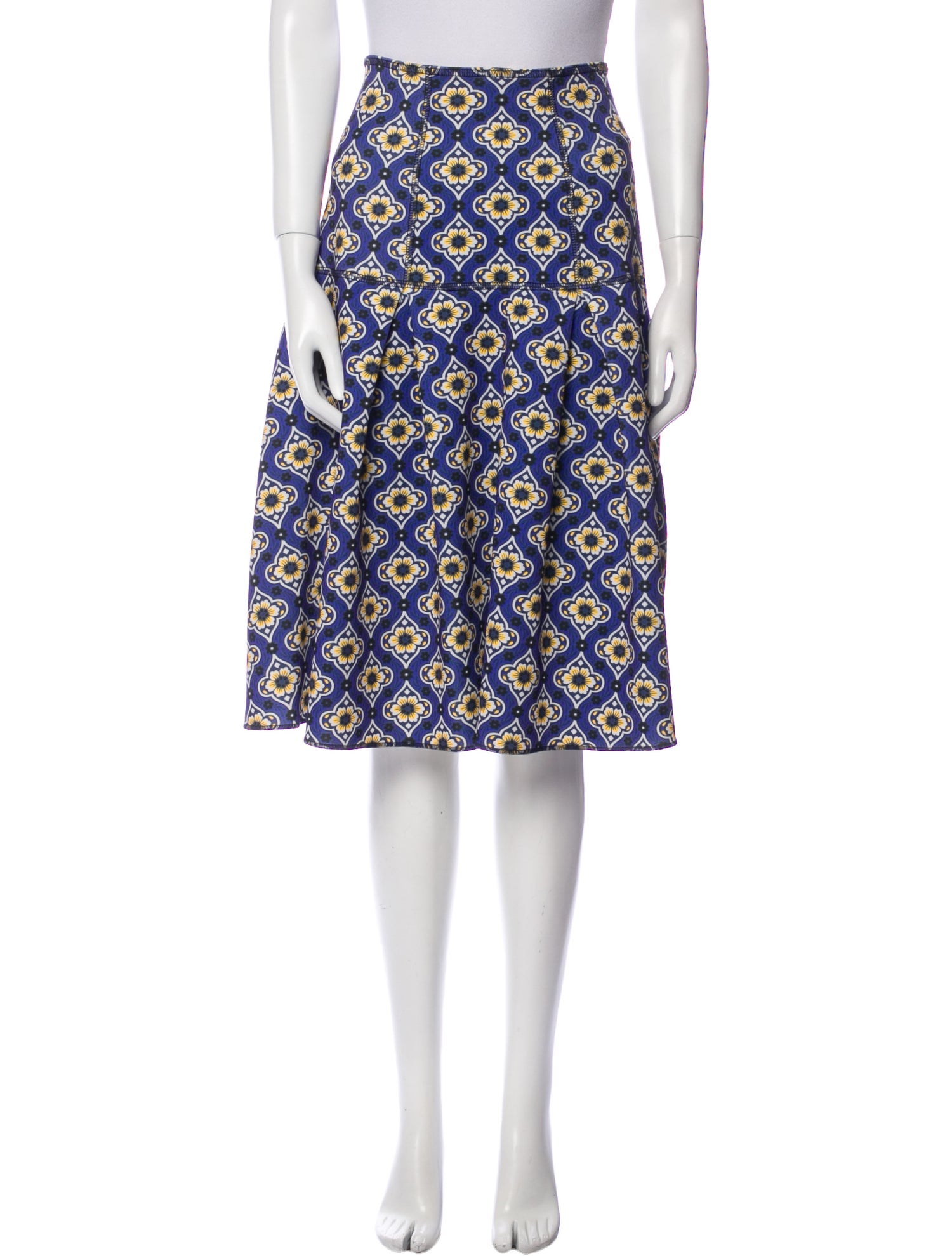 Suno Printed Knee-Length Skirt