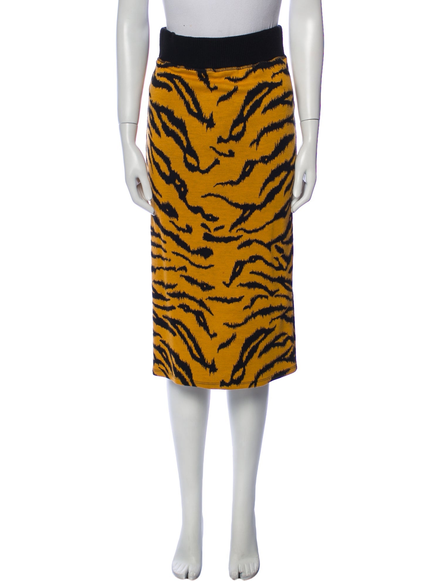 Suno Animal Print Midi Length Skirt