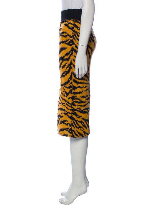 Suno Animal Print Midi Length Skirt