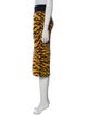 Suno Animal Print Midi Length Skirt