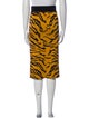 Suno Animal Print Midi Length Skirt