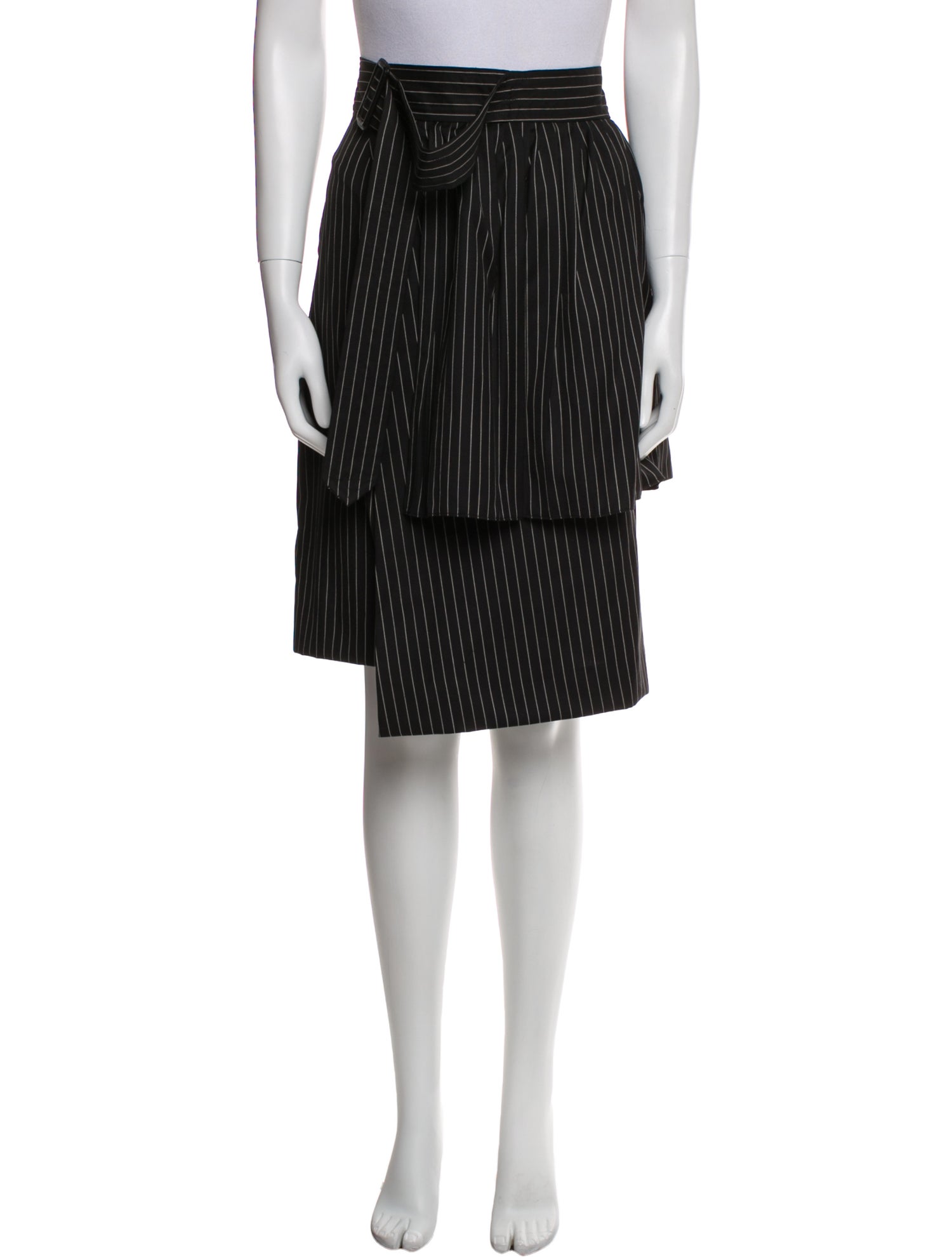Suno Striped Knee-Length Skirt