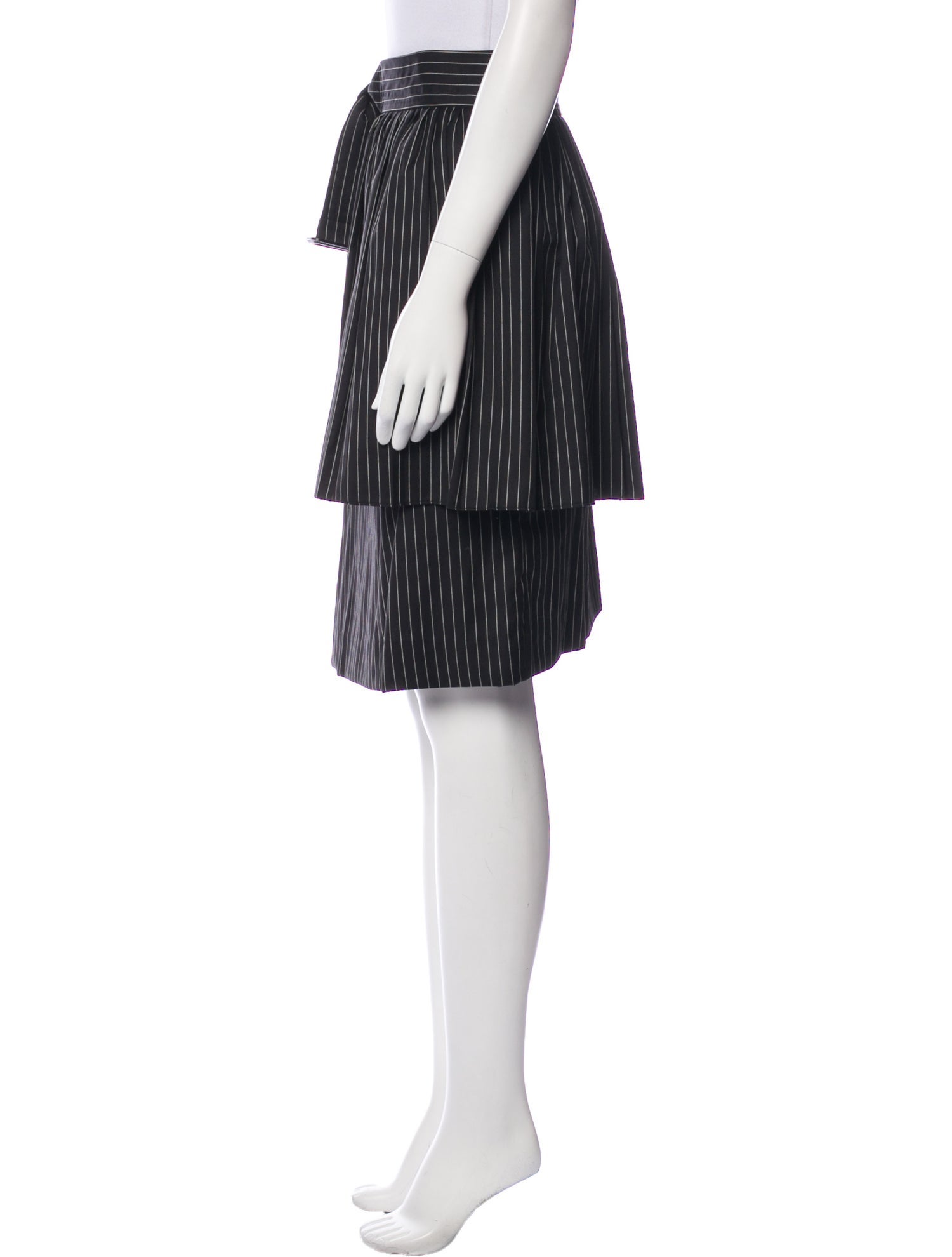 Suno Striped Knee-Length Skirt