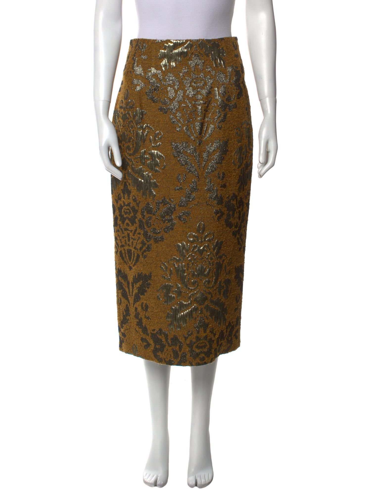 Suno Floral Print Midi Length Skirt