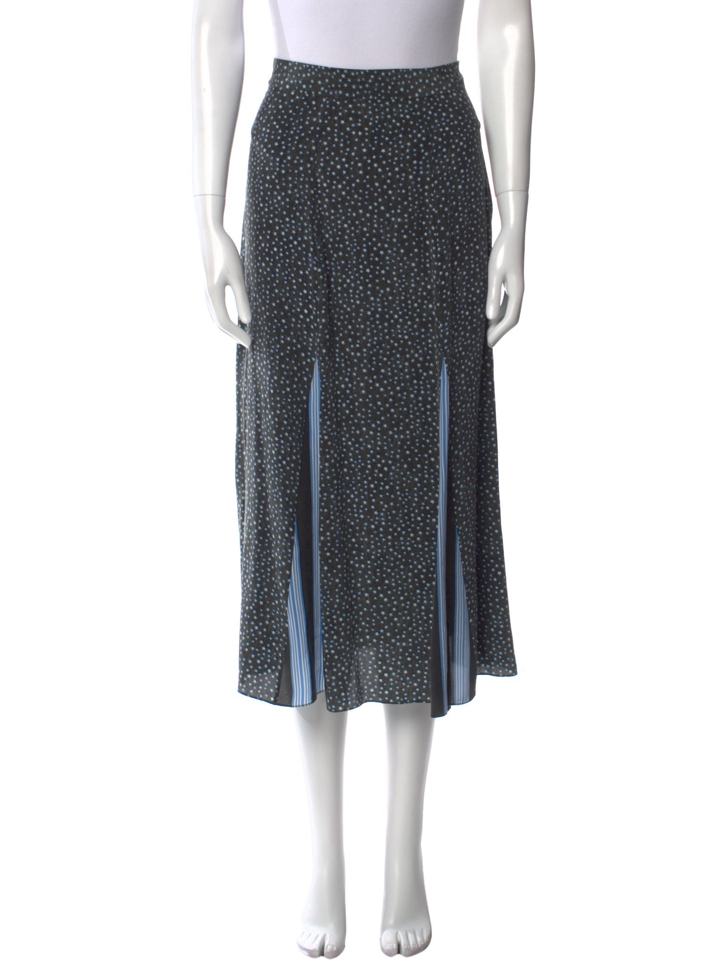 Suno Silk Midi Length Skirt