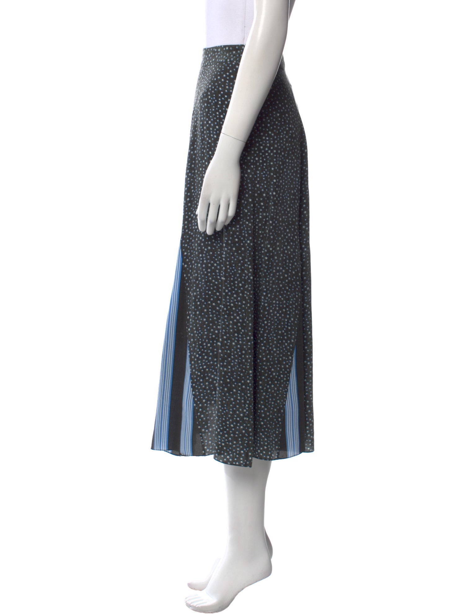 Suno Silk Midi Length Skirt