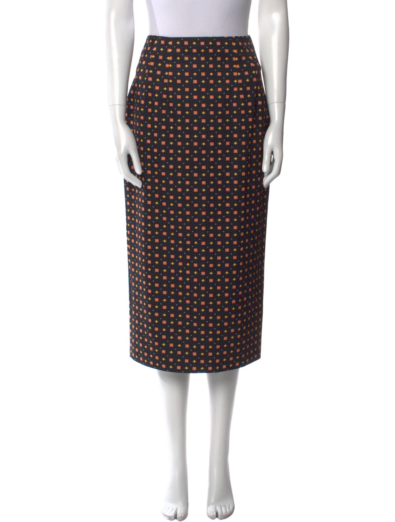 Suno Printed Midi Length Skirt