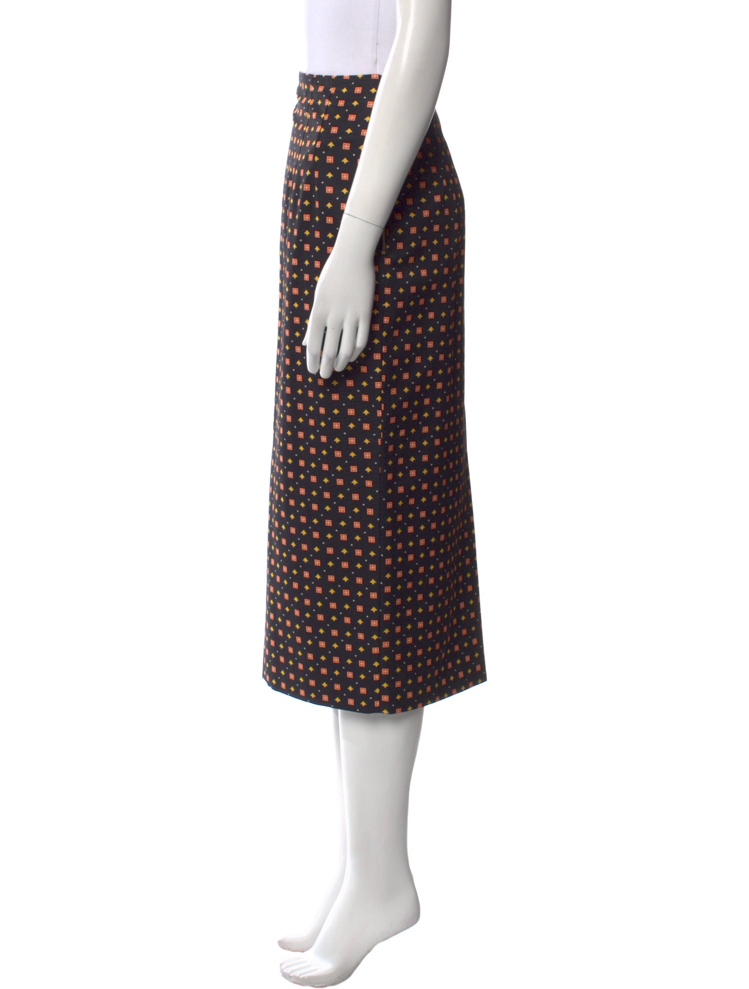 Suno Printed Midi Length Skirt