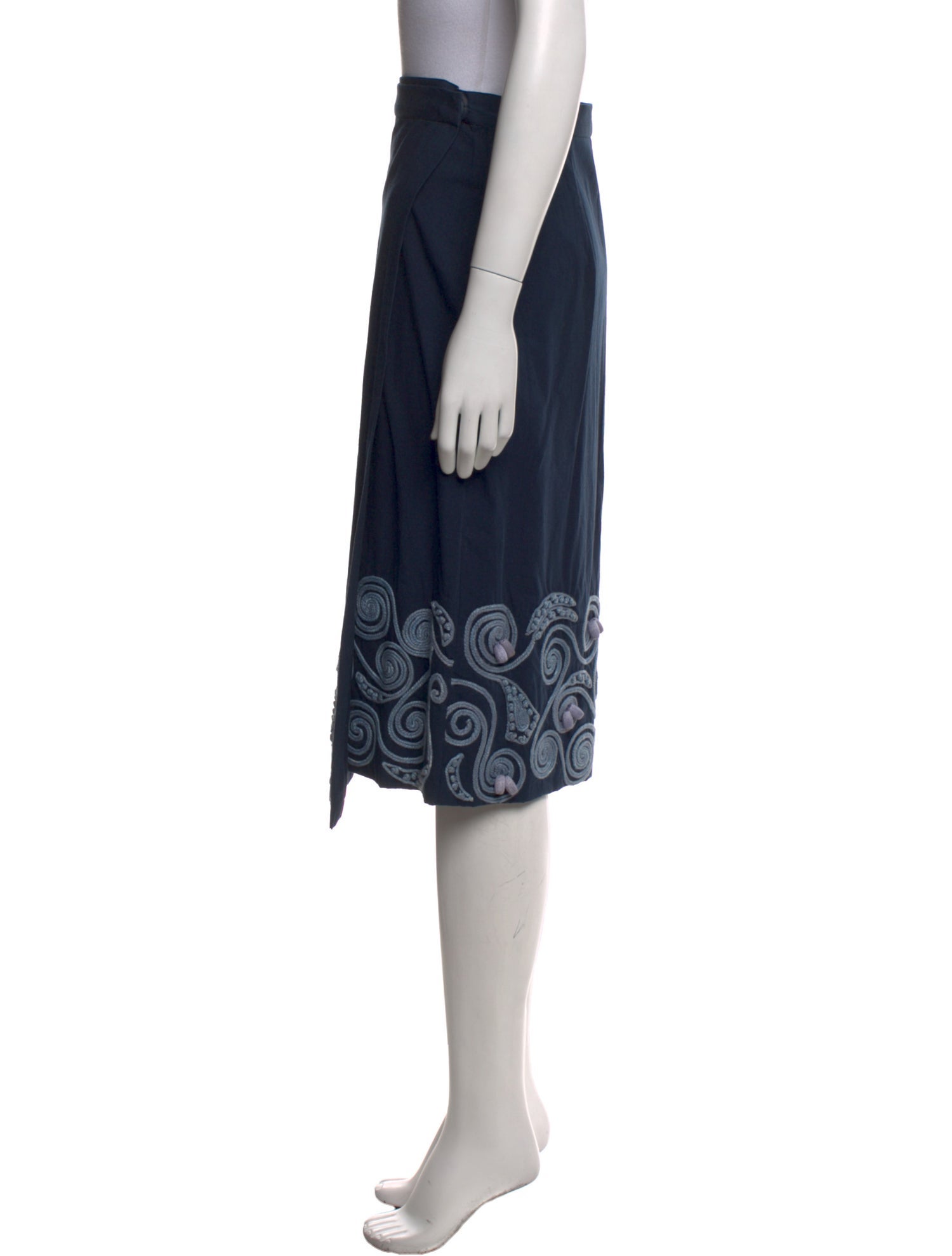 Suno Printed Knee-Length Skirt