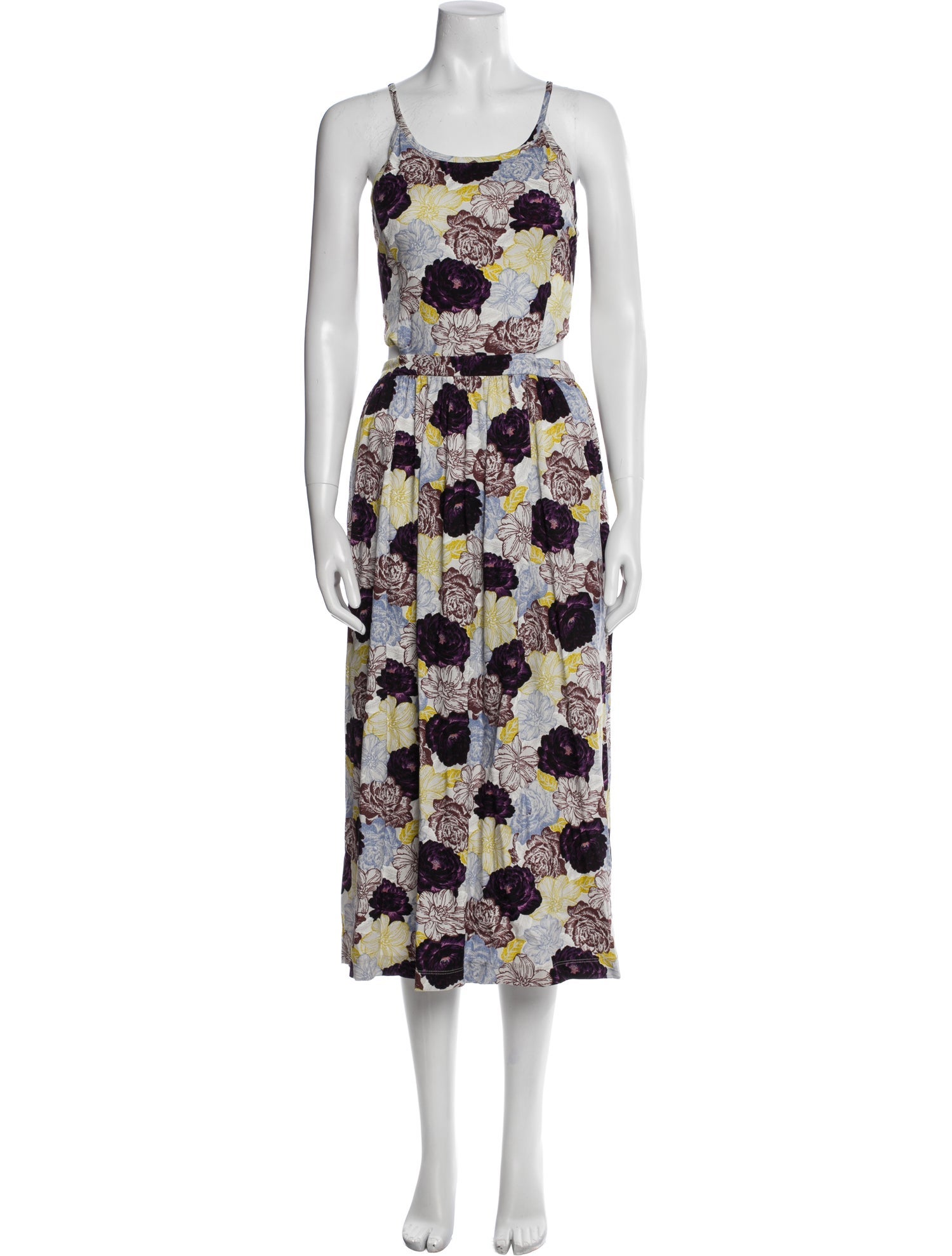 Suno Floral Print Long Dress