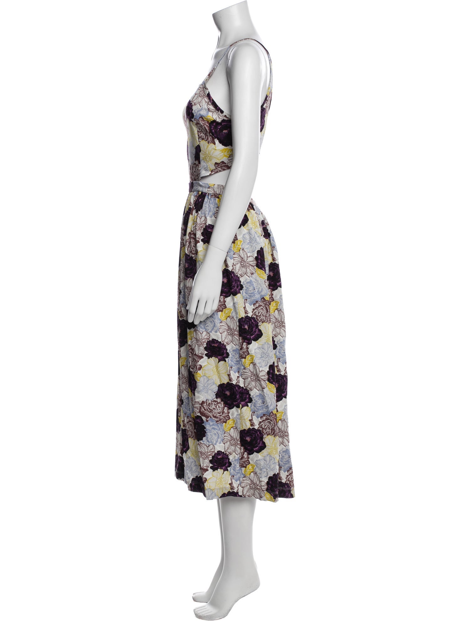 Suno Floral Print Long Dress