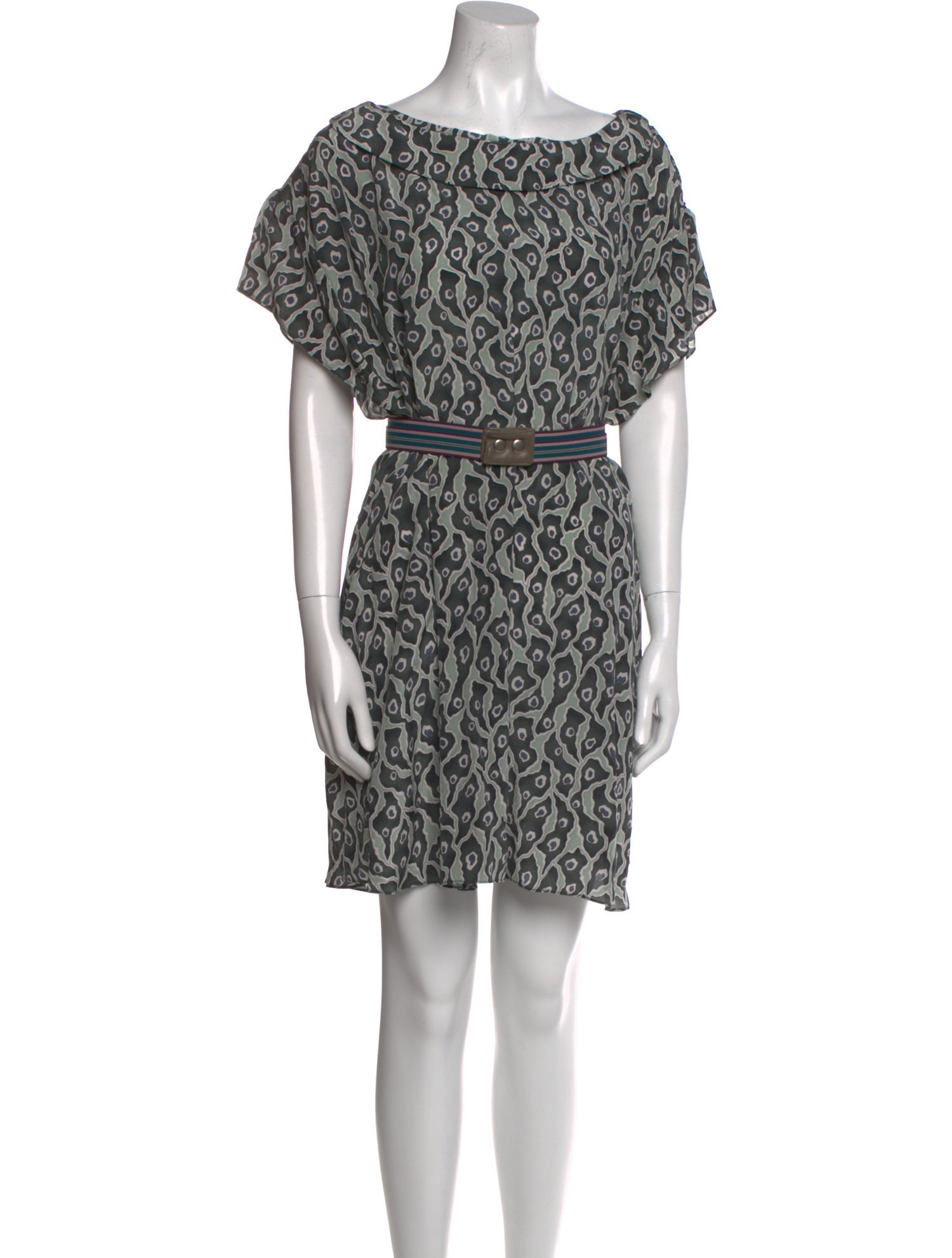 Suno Printed Mini Dress