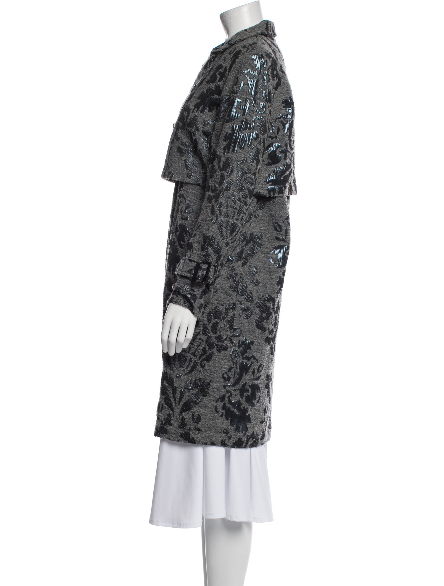 Suno Printed Trench Coat