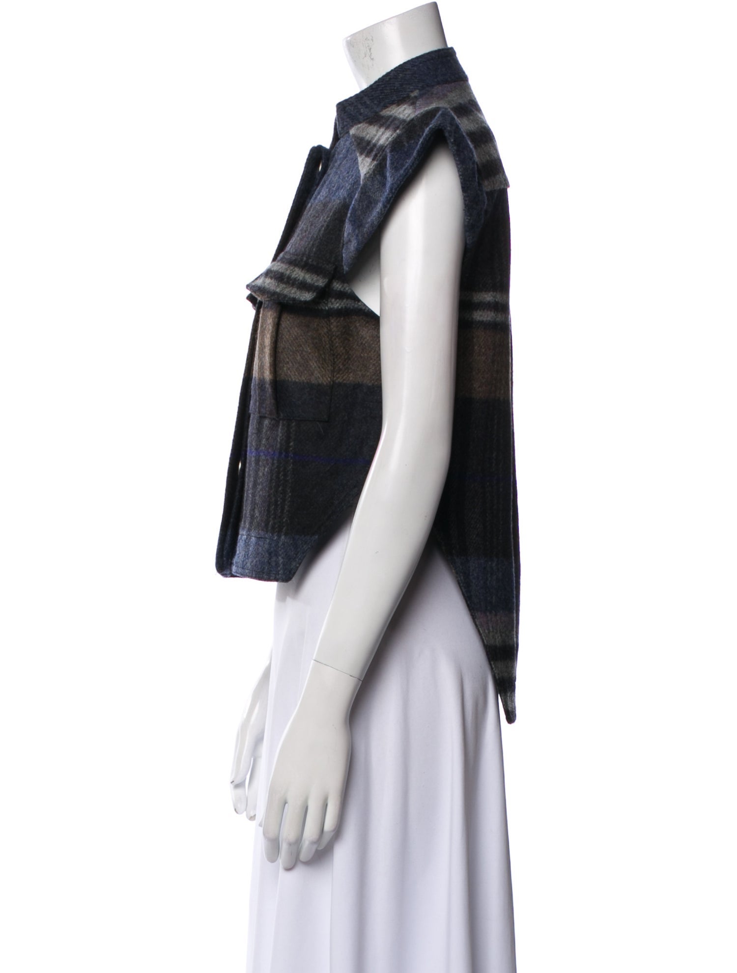 Suno Plaid Print Vest