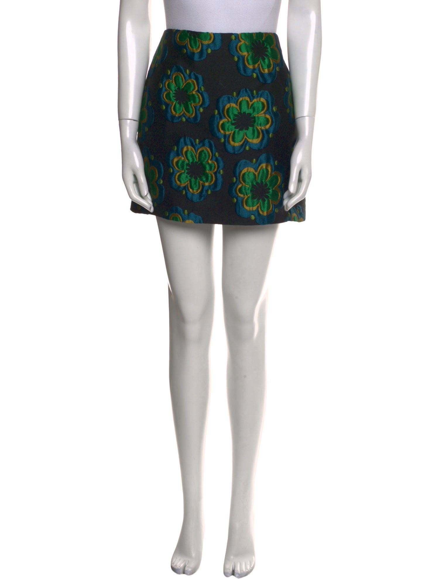 Suno Floral Print Mini Skirt