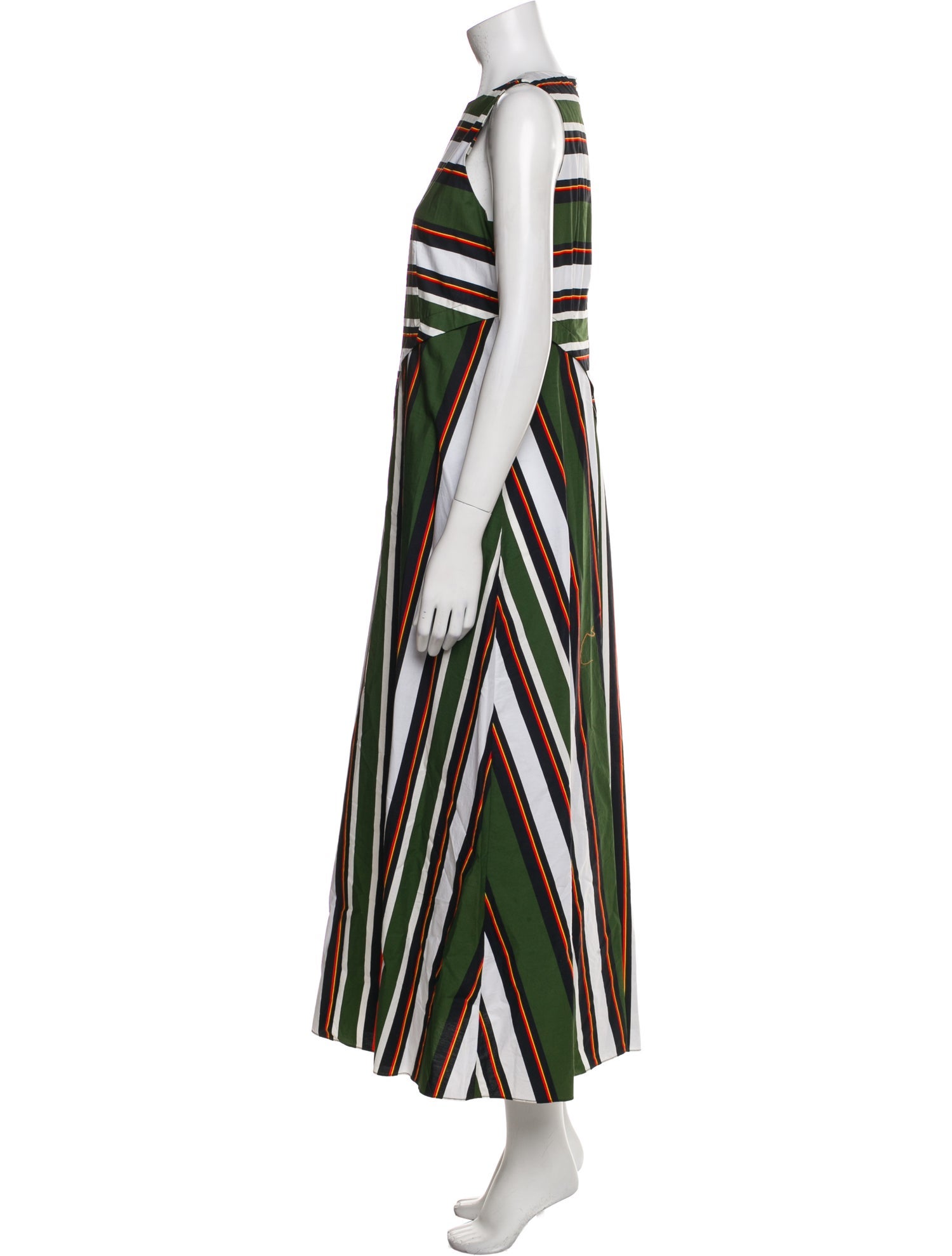 Suno Striped Long Dress