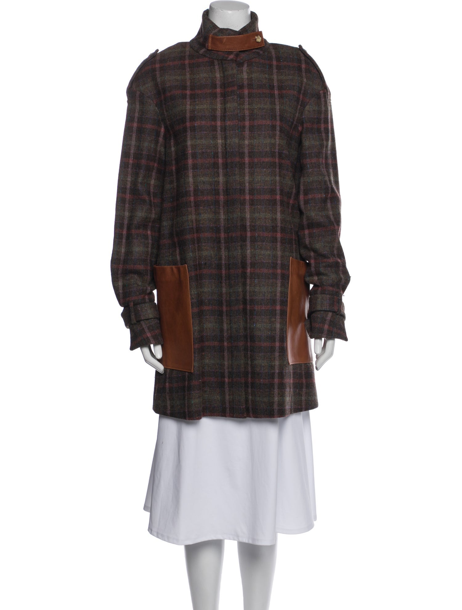 Suno Plaid Print Coat